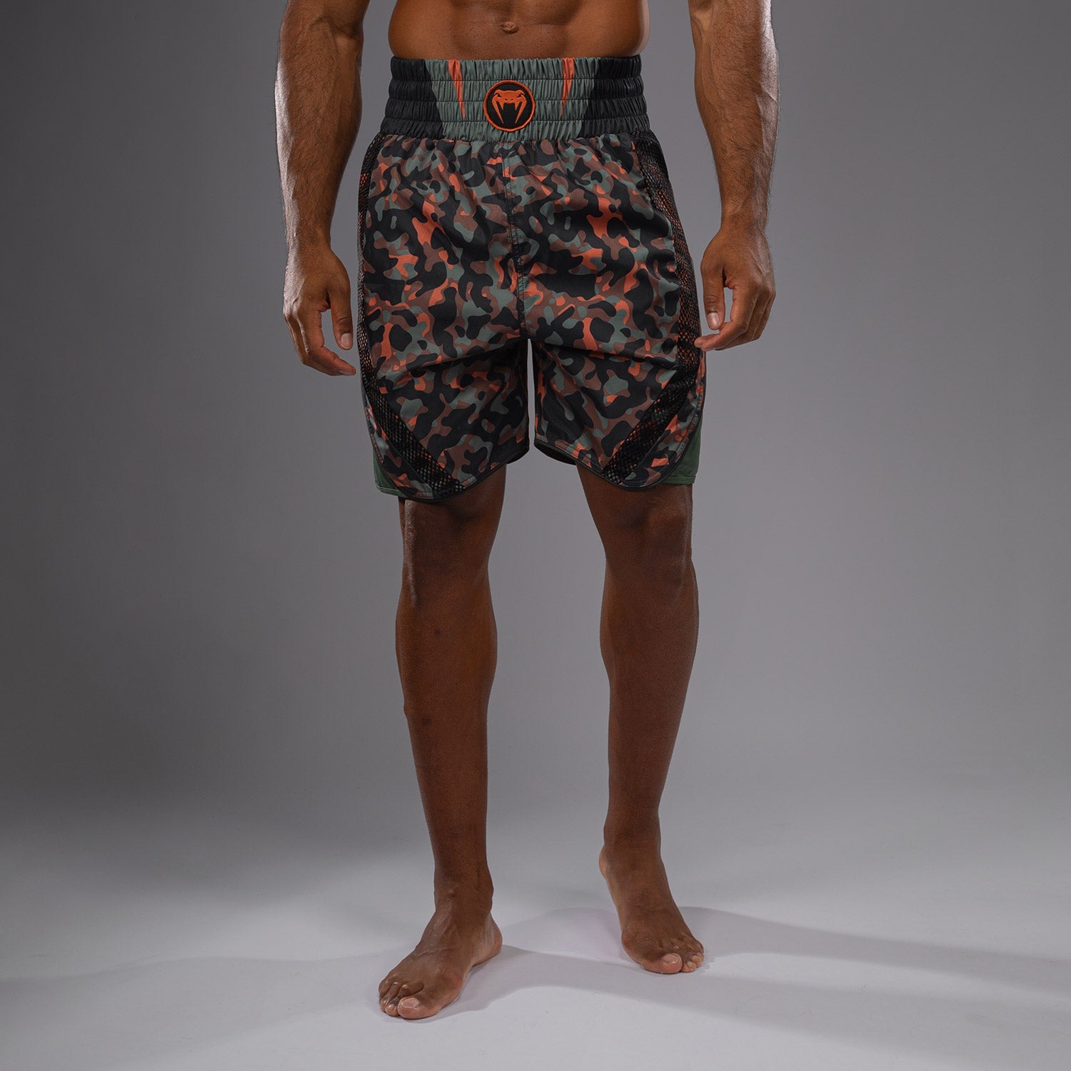 Short de boxe Venum Jungle Ops - Kaki/Orange
