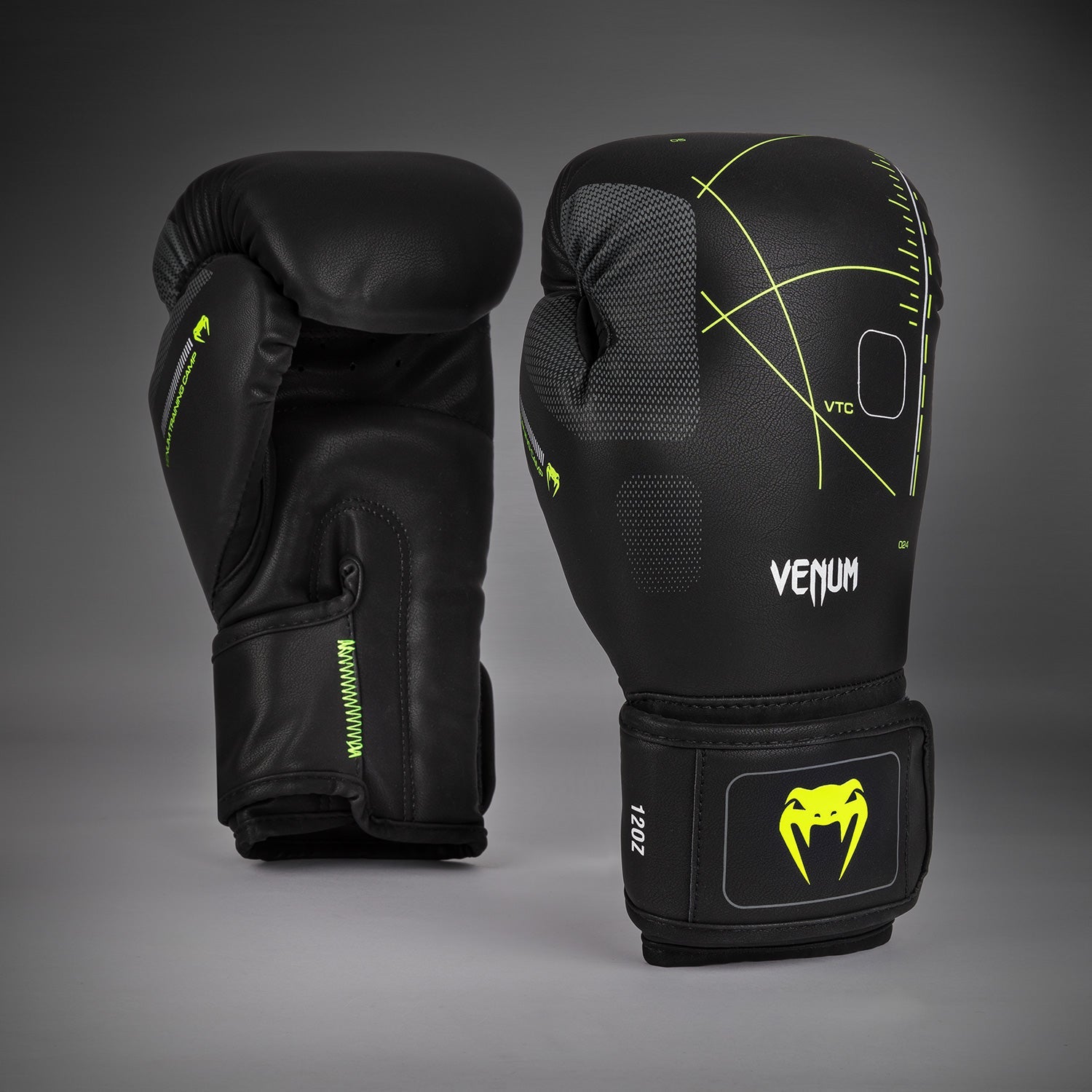 Gants de boxe Venum Training Camp 4.0 - Noir/Vert fluo