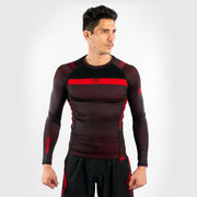 T-shirt de Compression Venum NoGi 3.0 - Manches Longues - Noir/Rouge