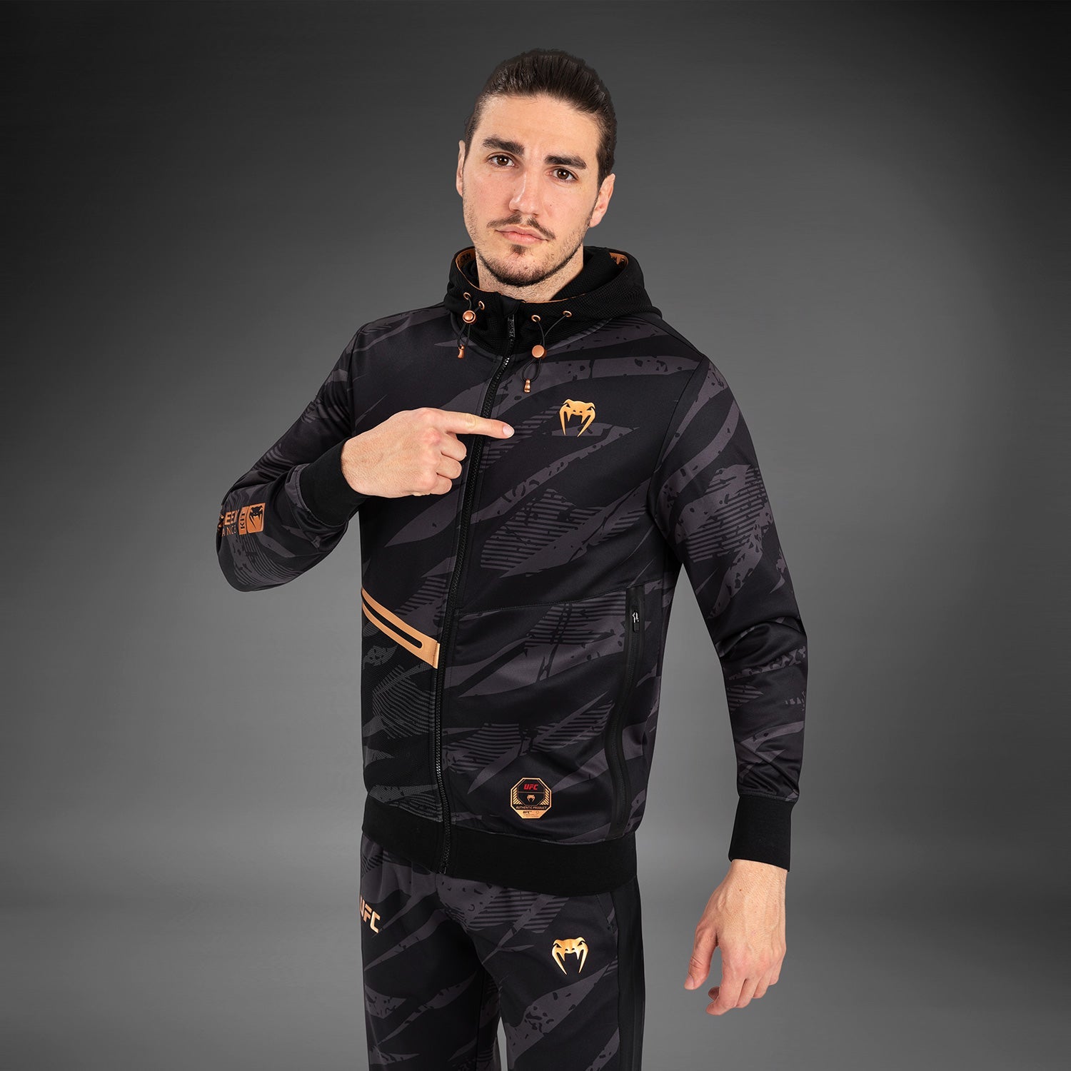 Veste À Capuche Zippé pour Hommes UFC Adrenaline by Venum Fight Week - Urban Camo