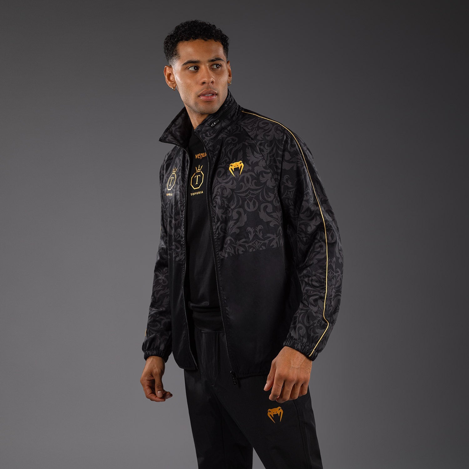 Veste de Survêtement Unmatched Edition Venum x Topuria - Noir/Doré