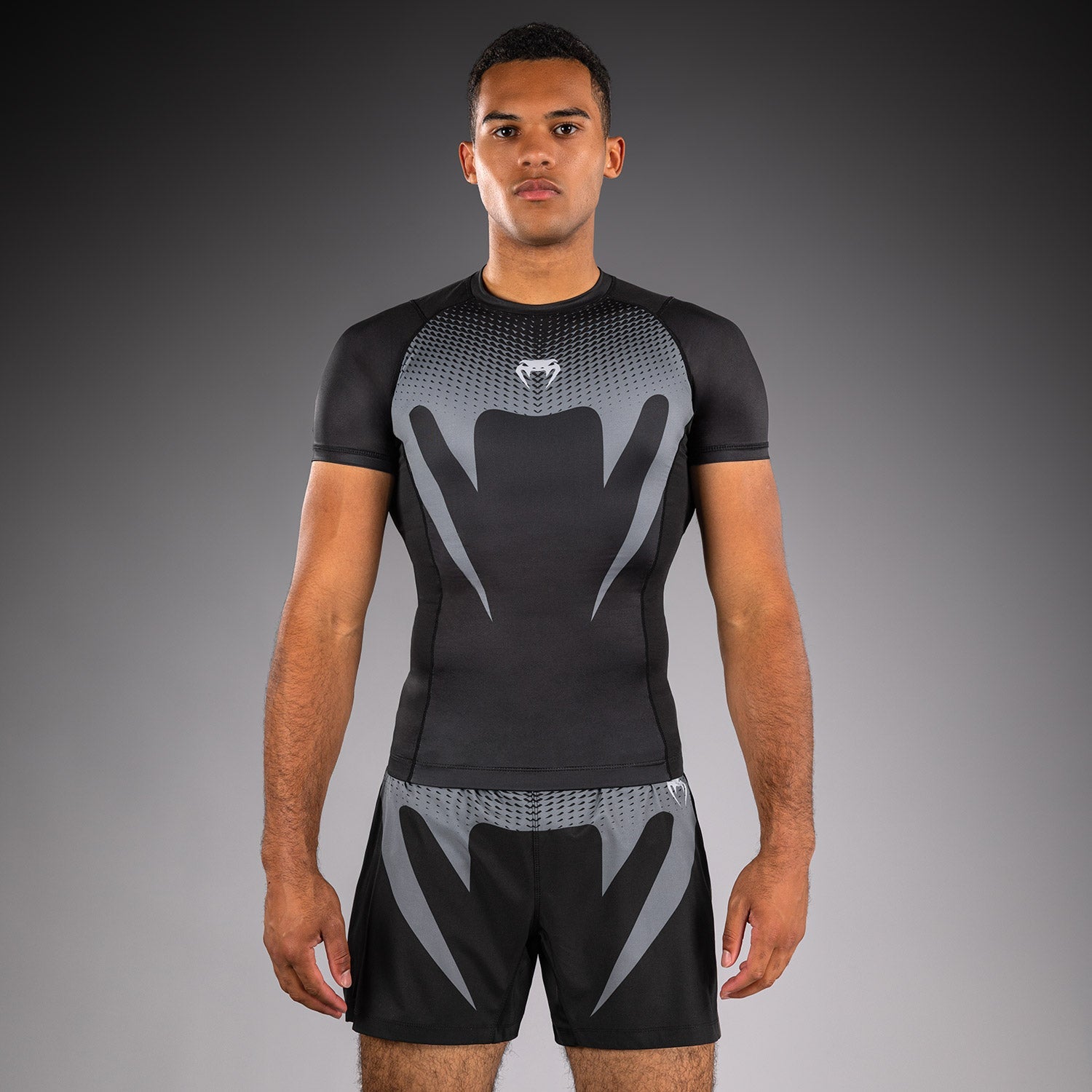 Rashguard Venum No Gi - Noir/Gris Argenté