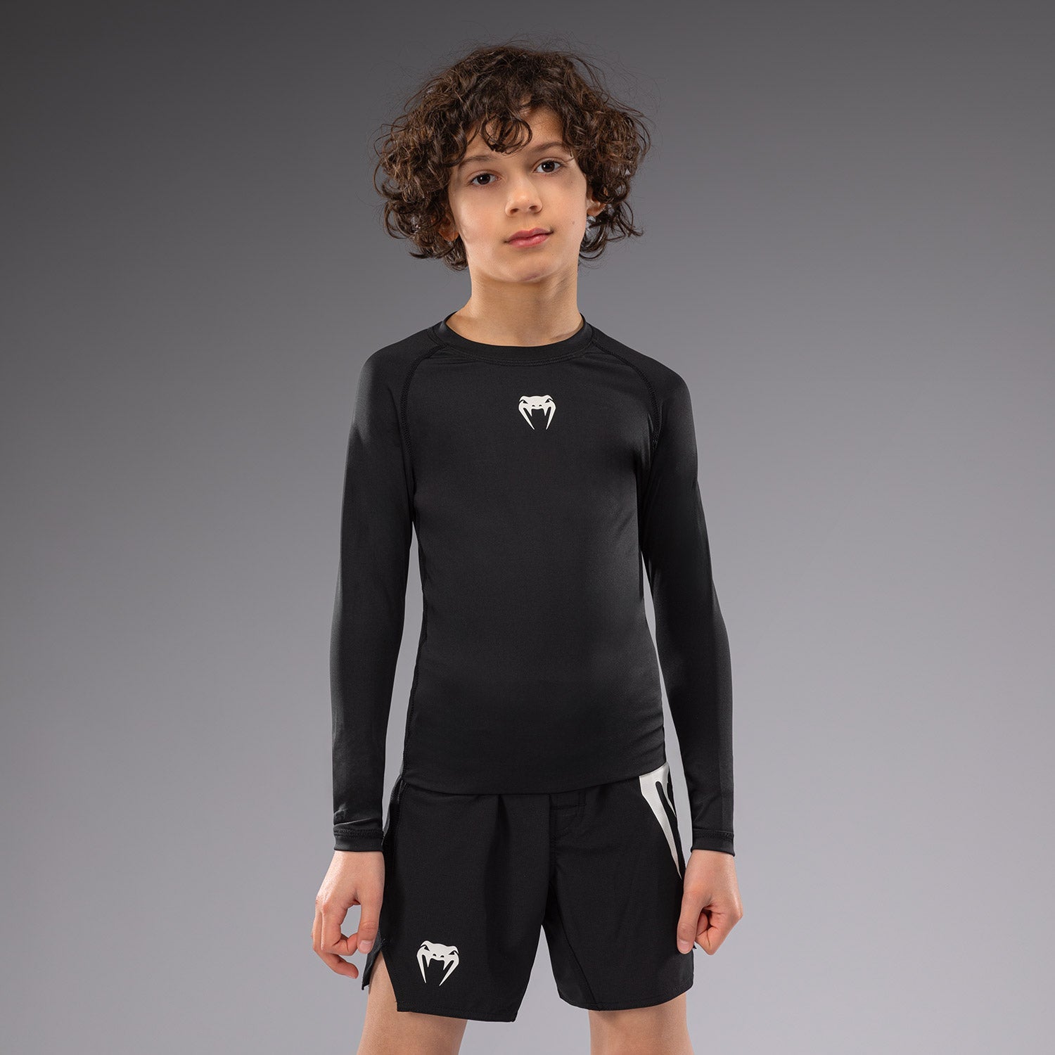 Rashguards Manches Longues pour Enfants Venum Contender - Noir