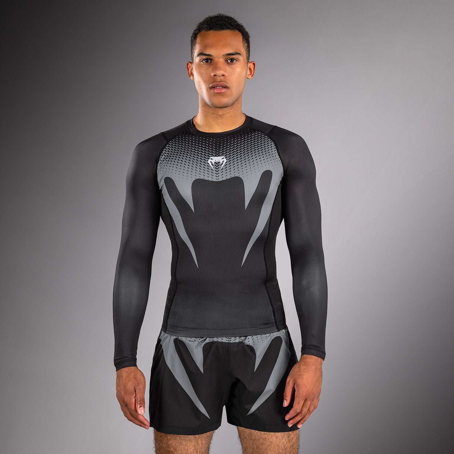 Rashguard Venum No Gi - Noir/Gris Argenté