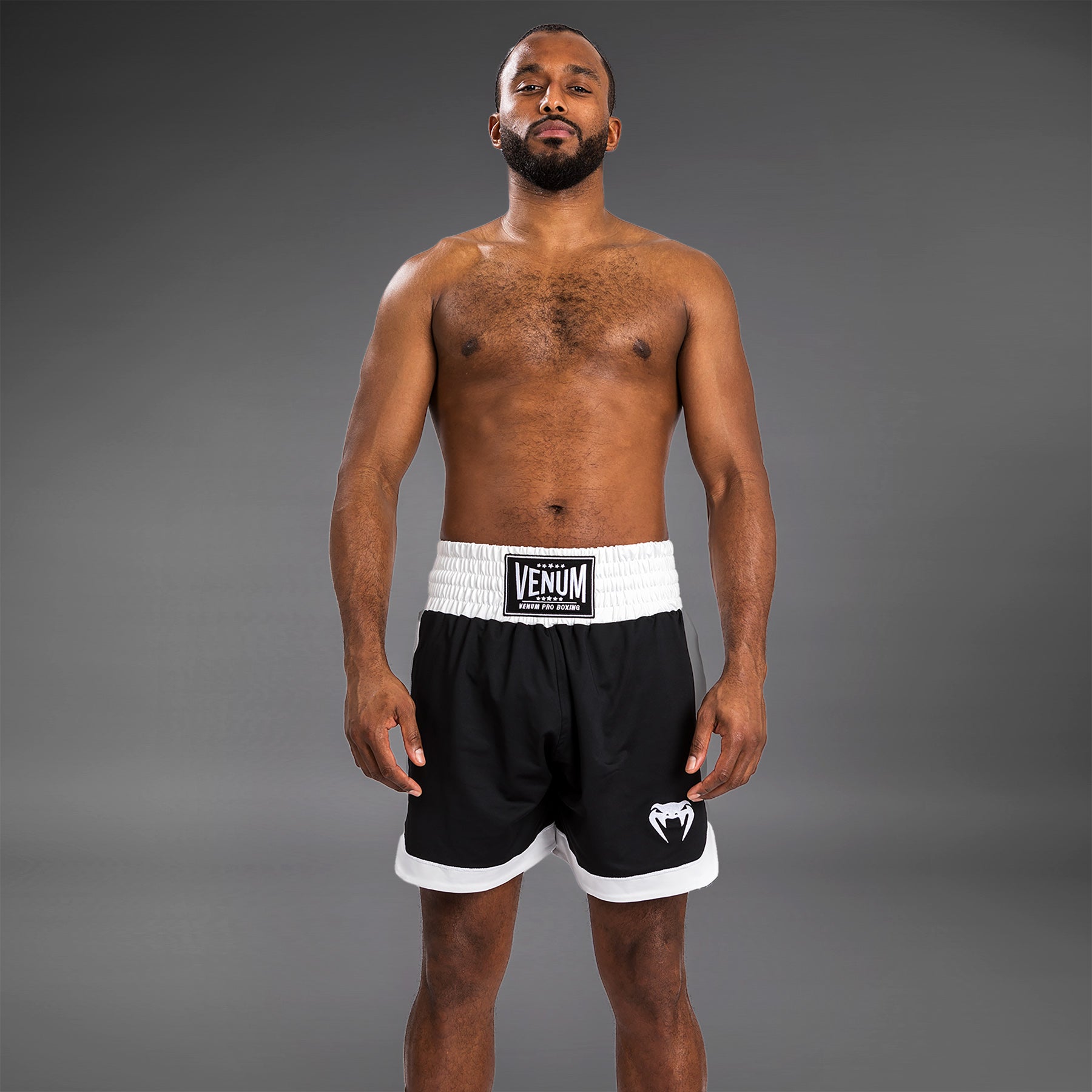 Short de boxe Venum Classic - Noir/Blanc