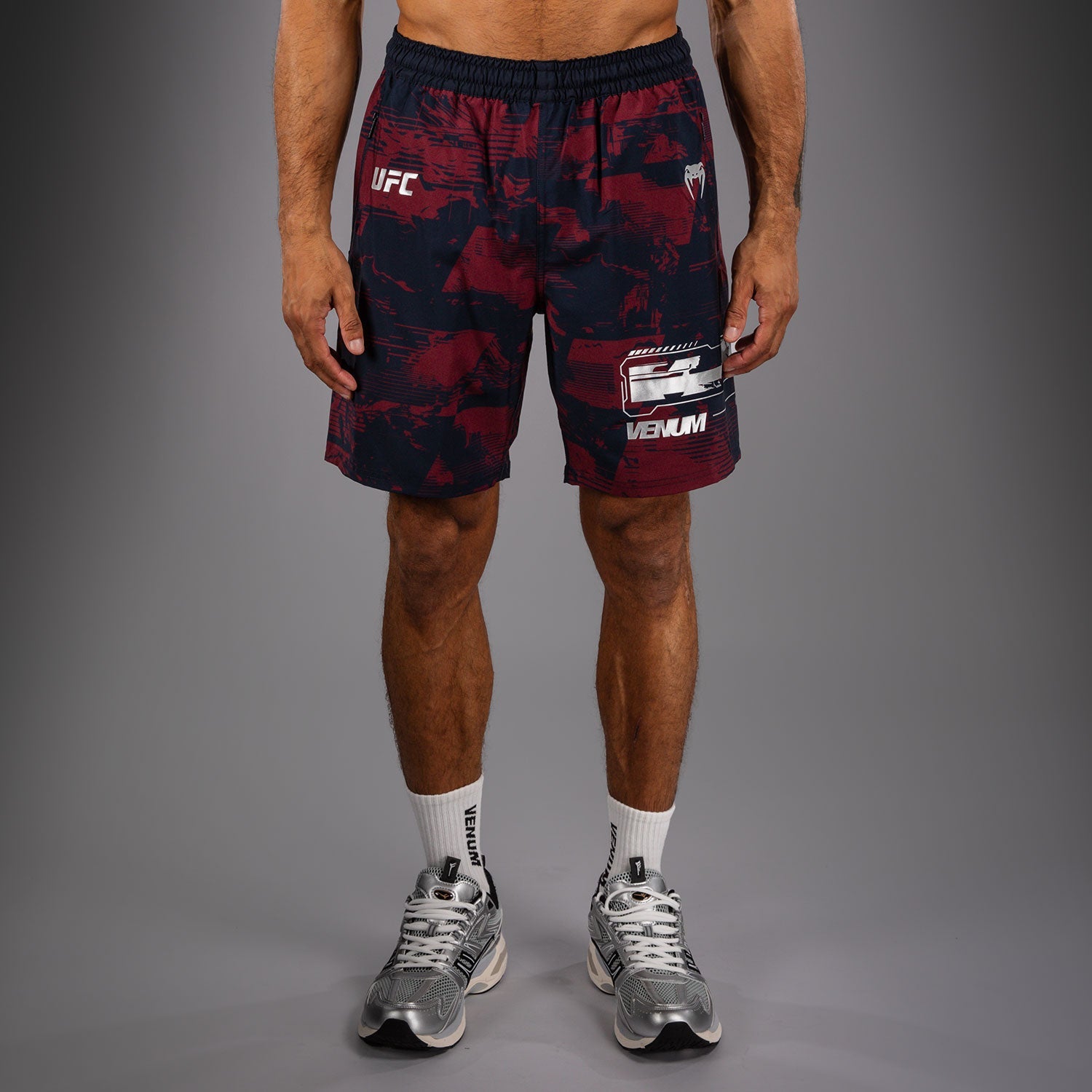 Short Performance Homme UFC Zenith by Venum Authentic Fight Week - Bleu marine/Bordeaux/Argent